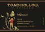 Toad Hollow Merlot 2013 Front Label