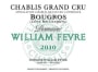 William Fevre Chablis Bougros Cote Bouguerots Grand Cru 2010 Front Label