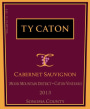 Ty Caton Estate Cabernet Sauvignon 2013 Front Label