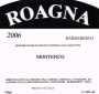 Roagna Barbaresco Montefico 2006 Front Label