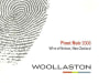 Woollaston Pinot Noir 2008 Front Label