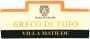 Villa Matilde Greco di Tufo Blanc 2007 Front Label