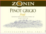 Zonin Aquileia Pinot Grigio 2009 Front Label