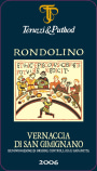 Teruzzi Vernaccia di San Gimignano Rondolino 2006 Front Label