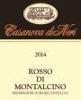 Casanova di Neri Rosso di Montalcino 2014 Front Label