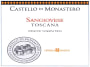 Castello di Monastero Sangiovese 2012 Front Label