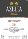 Azelia Barolo Bricco Fiasco 2011 Front Label