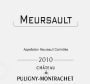 Chateau de Puligny-Montrachet Meursault 2010 Front Label