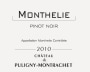 Chateau de Puligny-Montrachet Monthelie Rouge 2010 Front Label