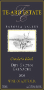Te-Aro Estate Wines Crocket's Block Grenache 2005 Front Label