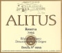 Bodegas Balbas Alitus Reserva 2004 Front Label