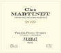 Clos Martinet Priorat 2012 Front Label