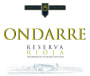 Bodegas Ondarre Rioja Reserva 2009 Front Label
