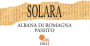 Celli Albana di Romagna Solara Passito 2013 Front Label