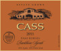 Cass Winery Backbone Syrah 2011 Front Label