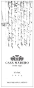 Casa Madero Merlot 2014 Front Label