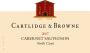 Cartlidge & Browne Cabernet Sauvignon 2007 Front Label
