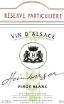 Heimberger Reserve Particuliere Pinot Blanc 2012 Front Label