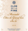 Herbauges Muscadet Cotes de Grandlieu Clos De La Fine 2010 Front Label