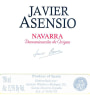 Javier Asensio Navarra Tinto 2008 Front Label