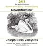Joseph Swan Saralee's Vineyard Gewurztraminer 2011 Front Label