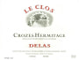 Delas Crozes-Hermitage Le Clos 2013 Front Label