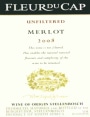 Fleur du Cap Unfiltered Merlot 2008 Front Label