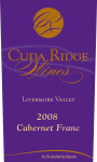 Cuda Ridge Wines Cabernet Franc 2008  Front Label