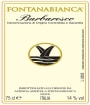 Fontanabianca Barbaresco Serraboella 2012 Front Label