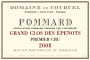 Domaine de Courcel Pommard Grand Clos des Epenots Premier Cru 2008 Front Label