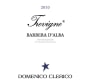 Domenico Clerico Barbera d'Alba Trevigne 2010 Front Label
