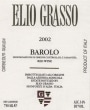 Elio Grasso Barolo 2002 Front Label