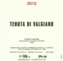 Tenuta di Valgiano Colline Lucchesi 2012 Front Label