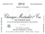 Marc Colin Chassagne Montrachet les Champ Gains Premier Cru 2012 Front Label