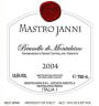 Mastrojanni Brunello Di Montalcino 2004 Front Label