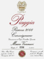 Piaggia Carmignano Riserva 2008 Front Label