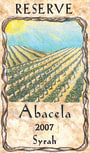 Abacela Reserve Syrah 2007 Front Label