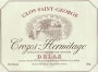 Delas Crozes Hermitage Clos St George 1996 Front Label