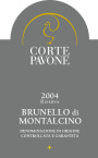 Tenute Loacker Brunello di Montalcino Corte Pavone Riserva 2004 Front Label