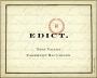 Edict Wines Edict Cabernet Sauvignon 2010 Front Label