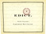 Edict Wines Edict Cabernet Sauvignon 2012 Front Label