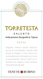 Tenute Rubino Torre Testa Rosso 2013 Front Label