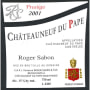 Roger Sabon Chateauneuf-du-Pape Prestige 2001 Front Label
