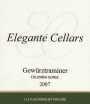 Elegante' Cellars Gewurztraminer 2007 Front Label
