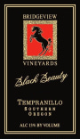 Bridgeview  Black Beauty Tempranillo 2011 Front Label