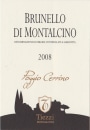 Tiezzi Brunello di Montalcino Poggio Cerrino 2008 Front Label