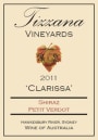 Tizzana Winery Clarissa 2011 Front Label