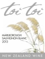 Toi Toi Wines Sauvignon Blanc 2013 Front Label