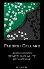 Fabbioli Cellars Something White 2015 Front Label