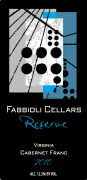 Fabbioli Cellars Reserve Cabernet Franc 2010 Front Label